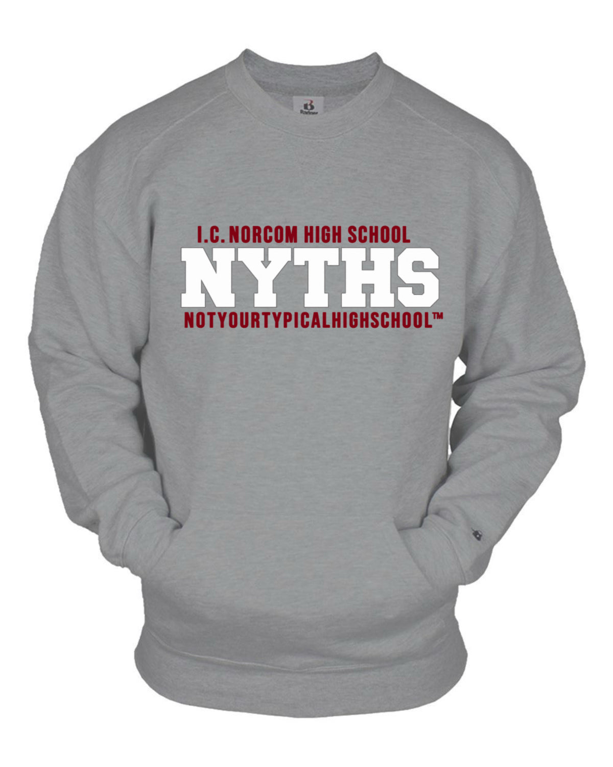 I.C. NORCOM HIGH SCHOOL NYTHS “ The School That We Love Best” Crewneck w/Pouch.