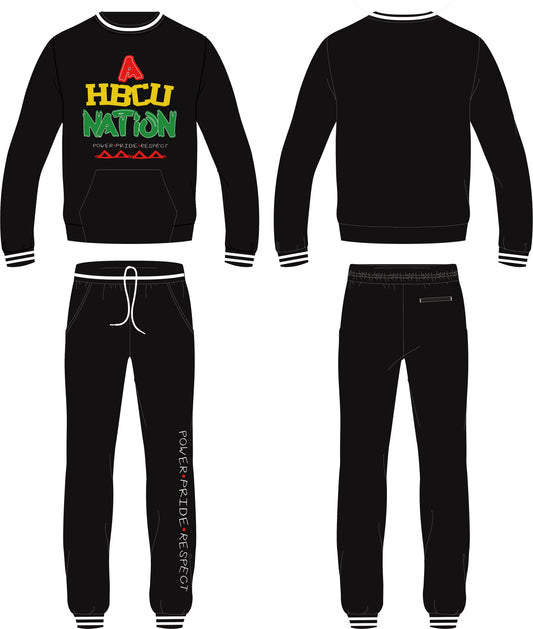 A HBCU NATION Crewneck Sweatsuit